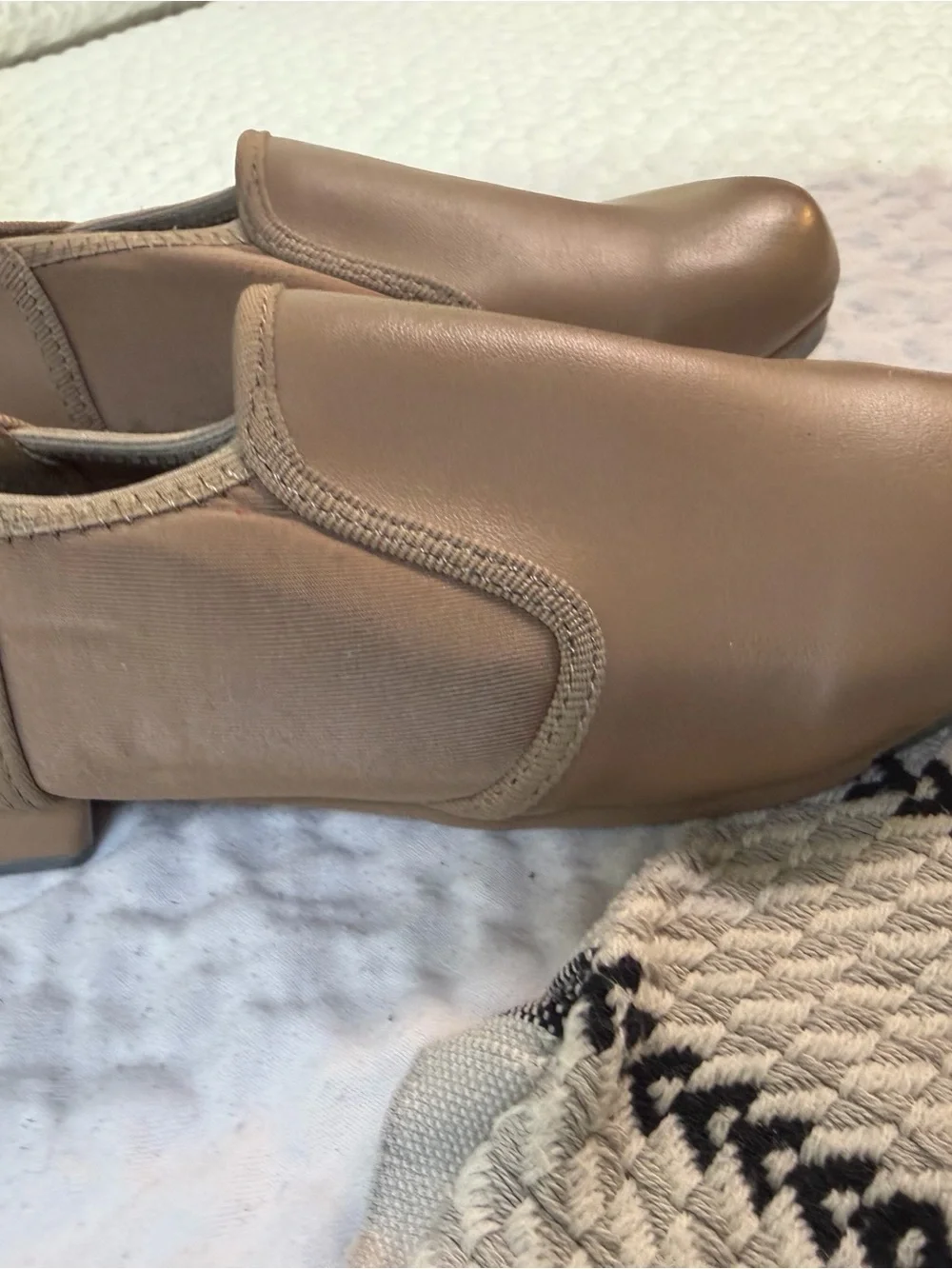 Kids Tan Slip-On Practice Shoes for Dance and Everyday Wear